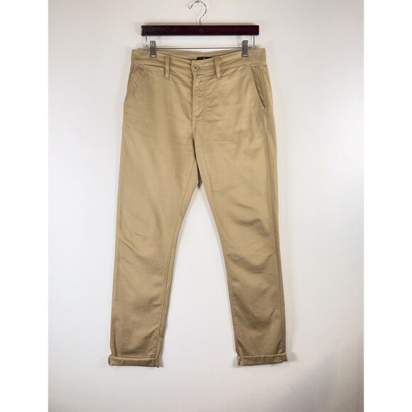 7 For All Mankind Other - 7 For All Mankind Mens Pants Brown Chino Straight Leg Flat Front Classic 32x29